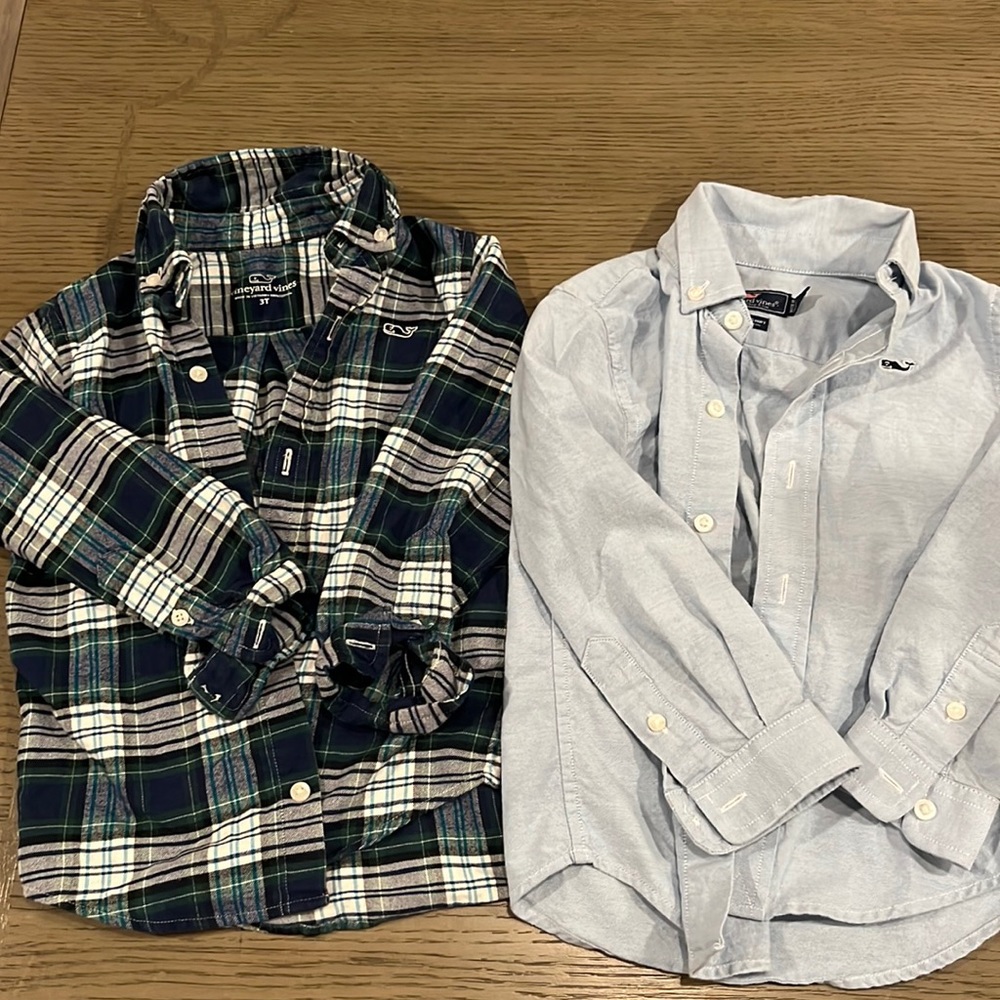 3T Vineyard Vines Button Down Shirts. Price includes both shirts.
